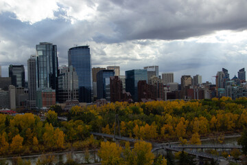 Calgary city in autumn.