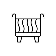Fototapeta premium Baby cribs outline icons, minimalist vector illustration ,simple transparent graphic element .Isolated on white background