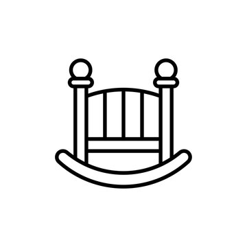 recommend clip art: Baby cribs outline icons, minimalist vector illustration ,simple transparent graphic element .Isolated on white background