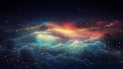 Abstract background with connecting lines and dots