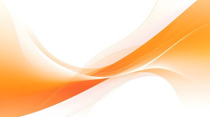 orange and white color wave curves on white background, abstract modern design