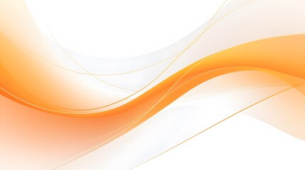 simple curves of orange and white on white background, orange curve background modern abstract design