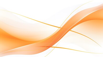 simple curves of orange and white colors on white background, orange curve background modern abstract design