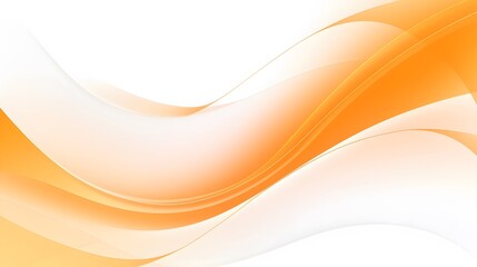 simple curves of orange and white colors on white backdrop, orange curve background modern abstract design