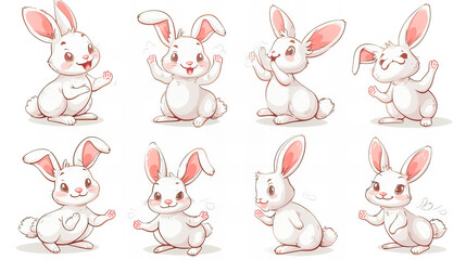 Obraz premium funny bunnys collection