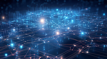 Obraz premium Abstract background with connecting lines and dots