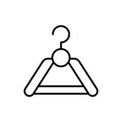 Clothes hanger outline icons, minimalist vector illustration ,simple transparent graphic element .Isolated on white background