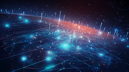 Abstract background with connecting lines and dots