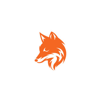 Simple Face Fox wolf logo design