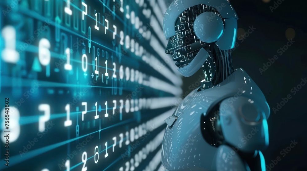 Poster digital technology robots artificial intelligence