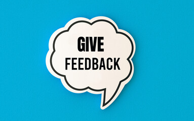Give feedback speech bubble.