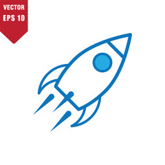 Rocket icon vector logo design template