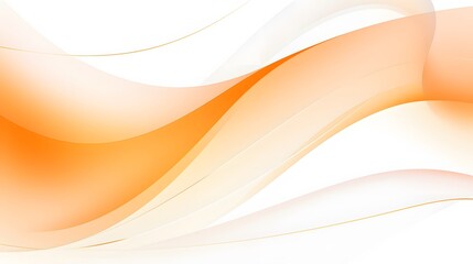 modern abstract design featuring orange and white wave curves on white surface
