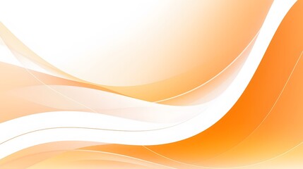 modern orange curve design backdrop, chic orange and white curve on white backdrop