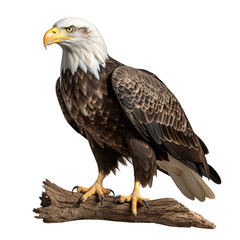 Obraz premium American bald eagle isolated on transparent background