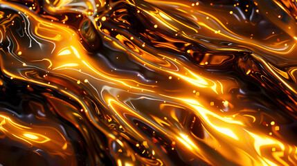 Black and orange modern abstract background with yellow glowing movement and high-speed light effect 