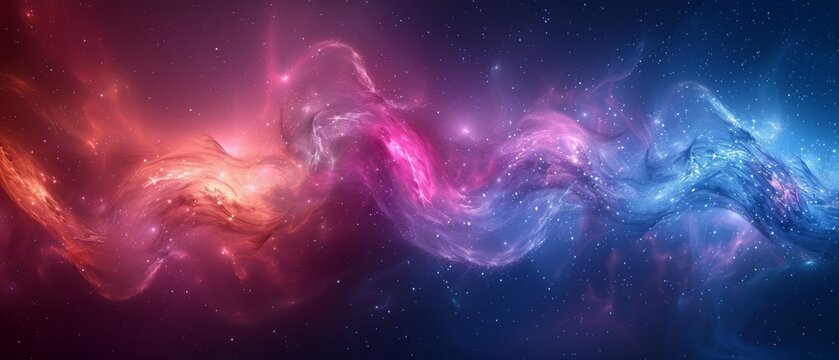 Background for design in deep magenta and fuchsia blue abstract matte colors. Space. Deep purple color. Gradient. Web banner. Wide. Long. Panoramic. Web header. Template for Christmas, festive,