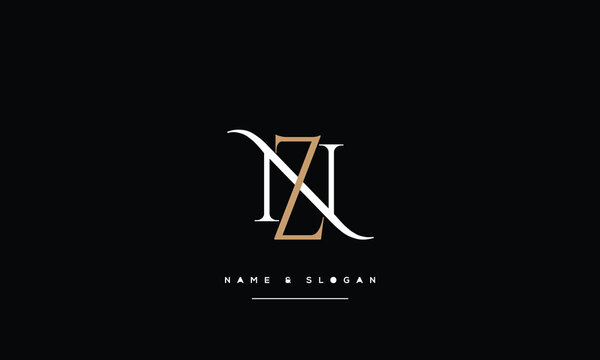 NZ, ZN, N, Z, Abstract Letters Logo Monogram