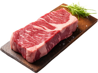 A large piece of meat with a lot of marbling