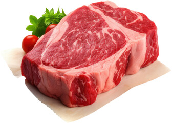 A large piece of meat with a lot of marbling