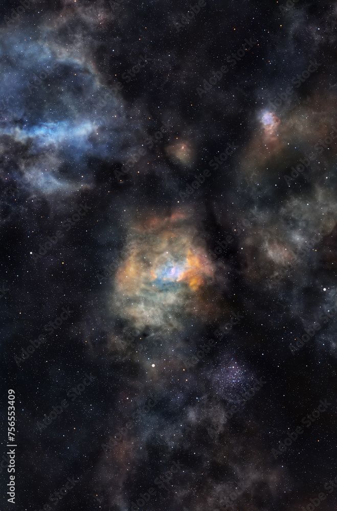 Canvas Prints space clouds of cassiopeia