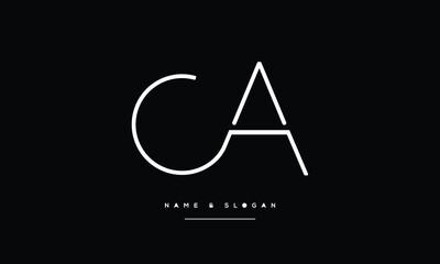 CA, AC, C, A, Abstract Letters Logo Monogram