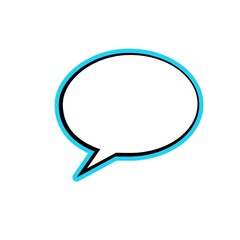 Speech  bubbles on white background