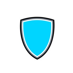 Shield icon illustration on white background