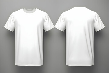 Men's t-shirt mock up white color on dark background	