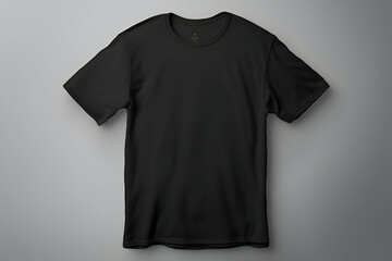 Men's t-shirt mock up black color on dark background	