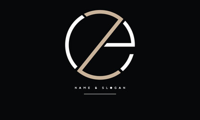EZ, ZE, Abstract Letters Logo Monogram