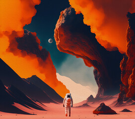 Arrival on Alien Planet, Oil Painting - 756558276