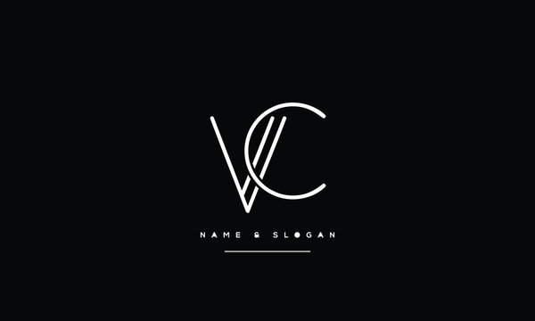 Alphabet Letters VC, CV  , Initials Logo Monogram 