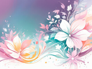 Fototapeta na wymiar Abstract floral background in soft pastel colors, decorative backdrop