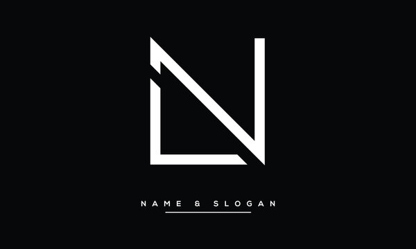 NL, LN, Abstract Letters Logo Monogram