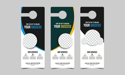 business door hanger template design 