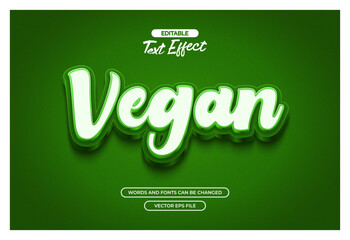 Vegan editable text effect