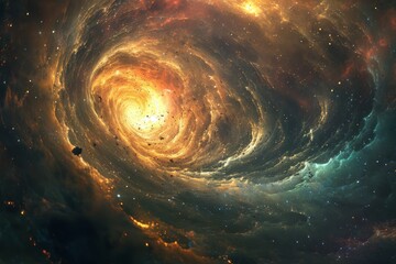 Celestial Vortex: A Cosmic Encounter