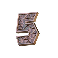 Industrial Structure 3D Alphabet PNG Letters
