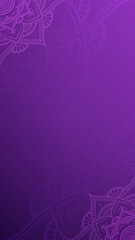 Opulent Purple Lotus Mandala Blank Vertical Vector Background