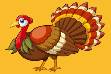 vector illustration  of a turkey 