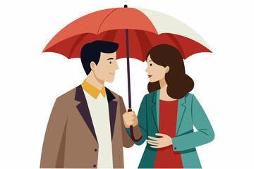 couple with umbrella