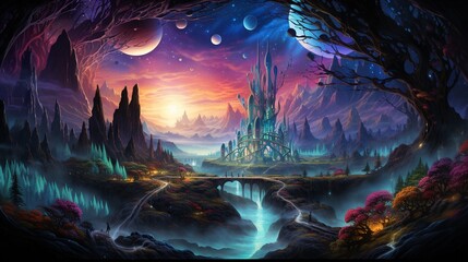 Fantasy worlds come alive with kaleidoscopic colors