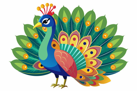 peacock  vector illustration 
