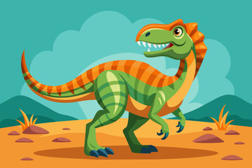 dinosaur cartoon vector illustration 