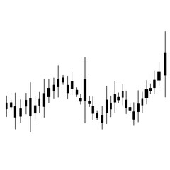 Obraz premium Sillhouette Chart Forex Market