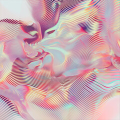 Abstract background with a wavy pattern in pink, blue and purple.