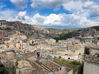 Fototapeta na wymiar Majestic Views of Sassi di Matera: Ancient Beauty Unveiled in Panoramic Splendor