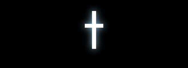 cross on black background