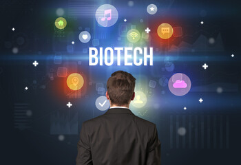 Rear view of a businessman